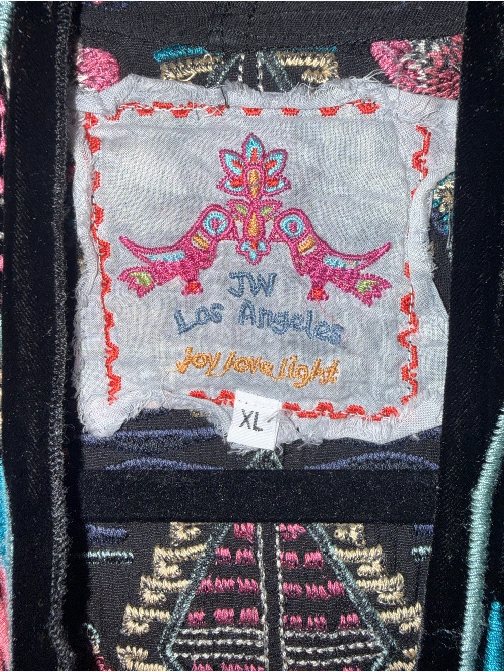🌺 Johnny Was Aveza Black Velvet Embroidered Floral Kimono - Picture 7 of 15